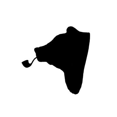 Bear Head with a Pipe logo